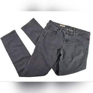 AG Womens 28 The Stevie Slim Straight Leg Stretch Jeans Dark Wash Denim‎ EUC